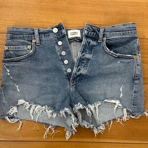 Citizens of Humanity Denim Wash Blue Frayed Premium Vintage Jean Shorts